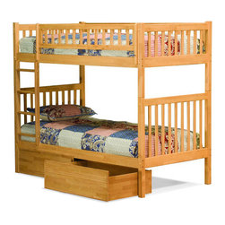 Arizona Caramel Latte Twin over Twin Bunk Bed - Bunk Beds