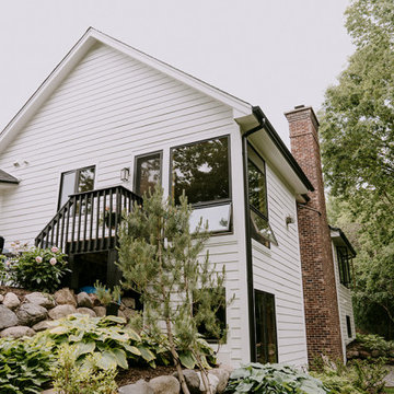 Black Marvin Windows & James Hardie White Siding Eden Prairie MN