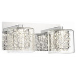 George Kovacs Lighting - George Kovacs Lighting P1472-077-L Wild Gems - 12.75" 12W 2 LED Bath Vanity - Gems capture in clear glass? They must be Wild. Crystals glisten with an infusion of LED illumination and while those Wild Gems may appear to be trapped, they are dispersing a true sparkle of light.  Color Temperature: Lumens: 475 CRI: 93 Rated Life: 25000 Hours Shade Included: YesWild Gems 12.75" 12W 2 LED Bath Vanity Chrome Clear GlassUL: Suitable for damp locations, *Energy Star Qualified: n/a *ADA Certified: n/a *Number of Lights: Lamp: 2-*Wattage:12w LED bulb(s) *Bulb Included:Yes *Bulb Type:LED *Finish Type:Chrome