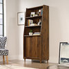 Sauder Harvey Park Engineered Wood Wide Bookcase in Grand Walnut