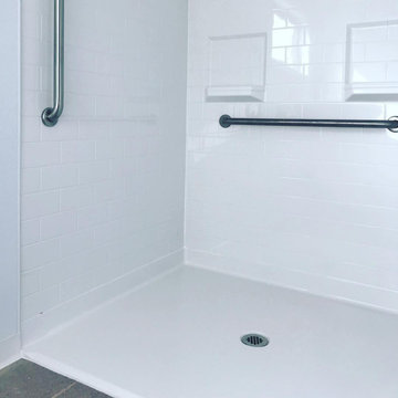 Accessible Shower with Barrier Free Threshold