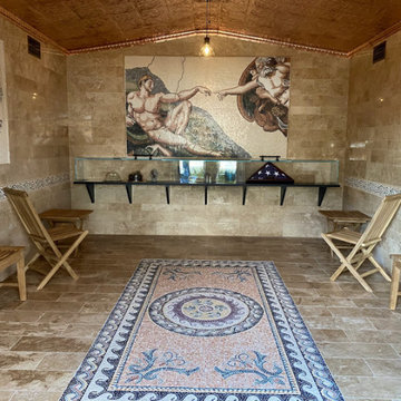 Michelangelo Creation of Adam" - Mosaic Art Reproduction