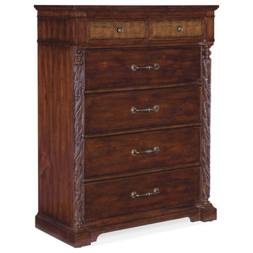 Hooker Furniture 6750-90310 Charleston 44"W 6 Drawer Cherry and - Maraschino