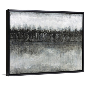 "Slate Forest" Floating Frame Canvas Art, 32"x26"x1.75"