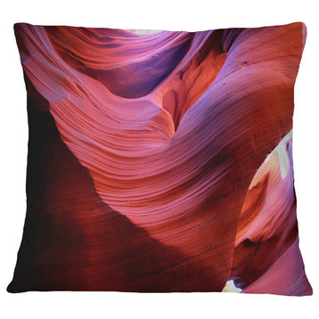 Antelope Canyon Light Rays Landscape Photography Throw Pillow, 16"x16"