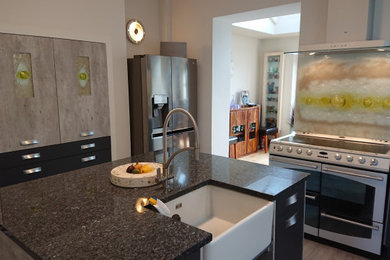 Large contemporary kitchen in Other.