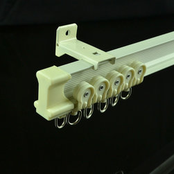 CHR8320 Ivory Bendable Custom Made Length Single Curtain Tracks Wall Mount For B - Window Treatment Accessories