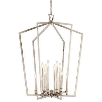 Kichler 43496 Abbotswell 12 Light 30"W Taper Candle Chandelier - Polished