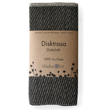Linen Disktrasa Dishcloth, Black