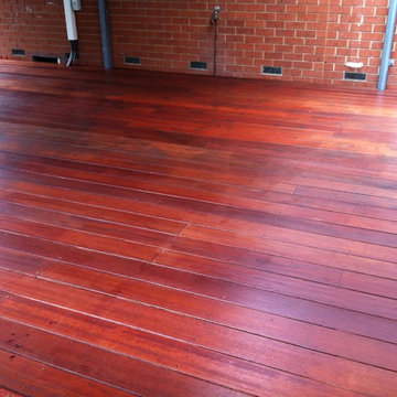Transformation from concrete to merbau decking in Berwick