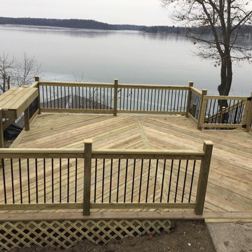 Observation Deck with Custom Bar at Corey Lake