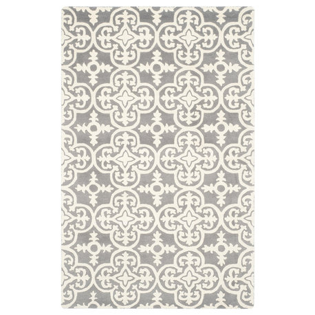Safavieh Chatham Cht729D Dark Gray, Ivory Area Rug
