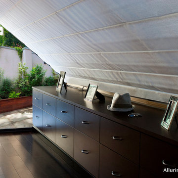 Motorized Roman Skylight Shade by Alluring Window