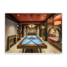 Pool Table Between Tv And Bar
