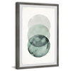 "Ombre Green Circles" Framed Painting Print, 16"x24"