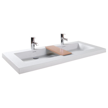 Lavatory Sink VCS 48 CUBE COLLECTION IN: 48x22x2, Matte