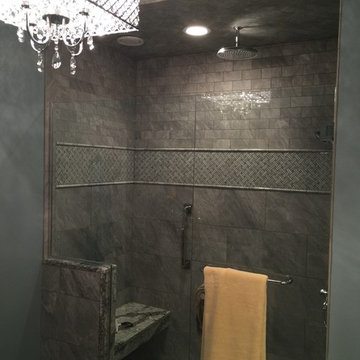 Large Walk in Shower with seat