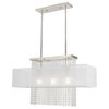 Contemporary Brushed Nickel Linear Chandelier
