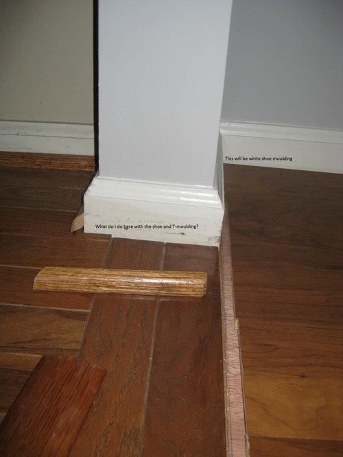 Transition And Shoe Moulding Question, How To Use T Molding For Laminate Flooring