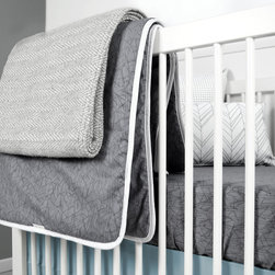 OLLI+LIME TWIG QUILT IN CHARCOAL - Baby Bedding