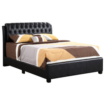 Glory Furniture Contemporary Marilla Queen Bed With Black Finish G1500C-QB-UP