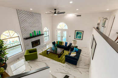 This is an example of a contemporary living room in Phoenix.