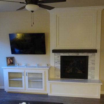 Fireplace Custom Cabinets Build Up