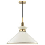Mitzi by Hudson Valley Lighting - Kiki 1-Light Pendant, Aged Brass Finish - Cream Shade, Large - We get it. Everyone deserves to enjoy the benefits of good design in their home, and now everyone can. Meet Mitzi. Inspired by the founder of Hudson Valley Lighting's grandmother, a painter and master antique-finder, Mitzi mixes classic with contemporary, sacrificing no quality along the way. Designed with thoughtful simplicity, each fixture embodies form and function in perfect harmony. Less clutter and more creativity, Mitzi is attainable high design.