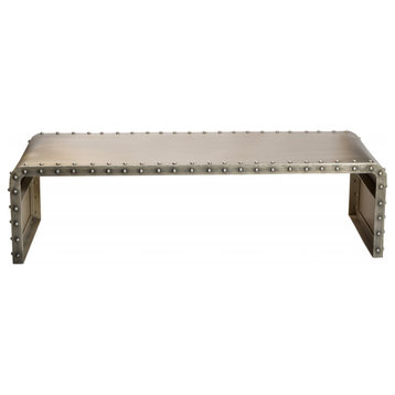 Bench Shaped Metal Coffee Table