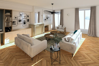Aménagement d'un salon classique.