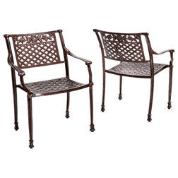Traditional Outdoor Dining Chairs by GDFStudio