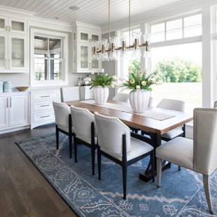 75+ Esszimmer mit grauer Wandfarbe und Holzdecke Ideen & Bilder - Juni