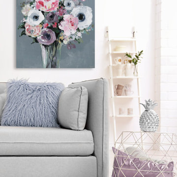 "Classic Flower Arrangement" Painting Print on Wrapped Canvas