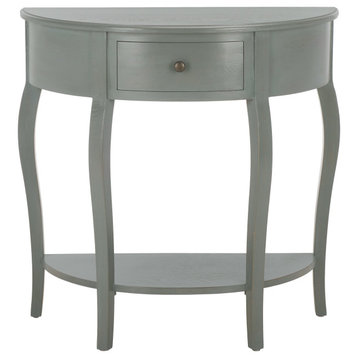 Safavieh Jan Demilune Small Console Table, French Gray