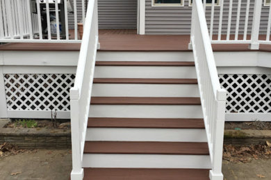 Example of a trendy deck design in Providence