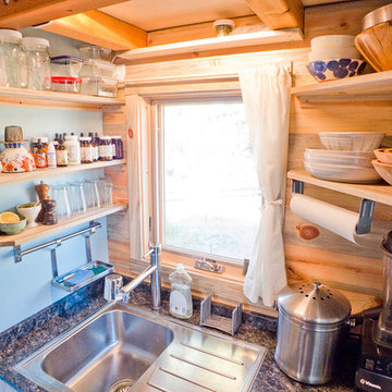 Tiny House Kitchen Sink & Storage