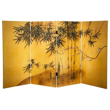 3' Tall Double Sided Bamboo Tree Canvas Room Divider