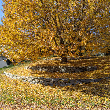 Natural Stone Terracing in the Front Yard