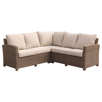 Courtyard Casual Capri 5 pc Sectional Set with Club Chair