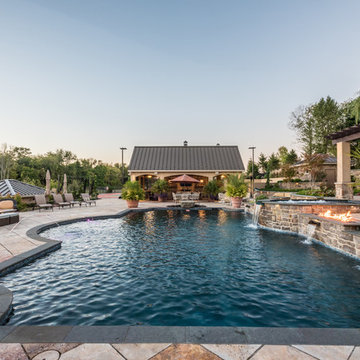 The Ultimate Outdoor Living: Sports Court, Pavilion, Pool, Spa and Pond