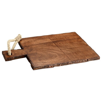 The Mascot Hardware 17'' x 10'' Rectangle Wooden Cutting Board With Handle