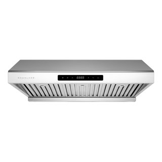HAUSLANE 36 In. Convertible Insert Range Hood With Changeable LED 600 CFM Powerful Suction Baffle Filter In Stainless Steel IN-R100SS-36