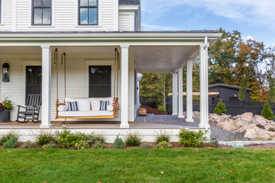 Inspiration for a contemporary porch remodel in Boston