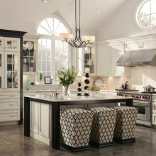 mix of wood and cabinets