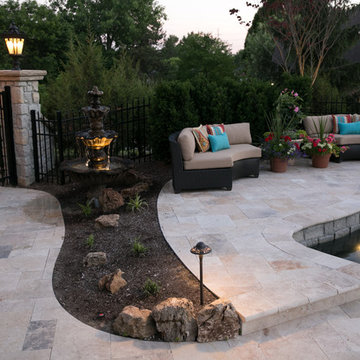 Western Hills Travertine Pool Decking