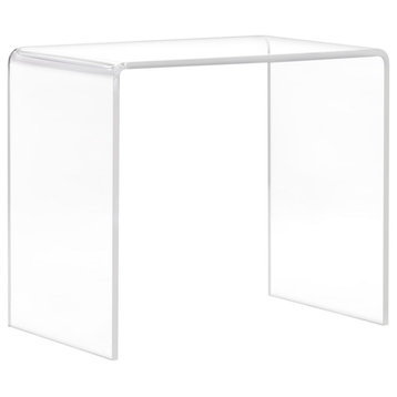 Bowery Hill A La Carte Acrylic Desk/Vanity Small in Clear Finish