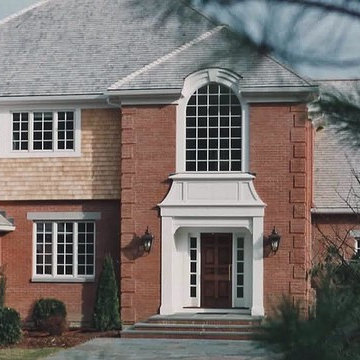 Traditional brick and cedar