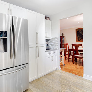 Custom kitchen cabinets + Caesarstone countertop in Toronto
