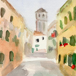 Geraniums Cannaregio Venice Watercolor - Fine Art Prints