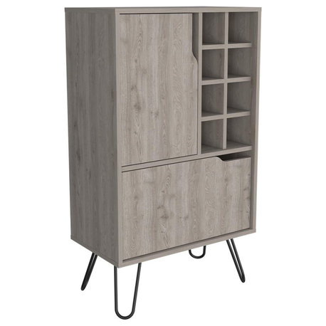 Zamna L Bar Cabinet-Light Grey